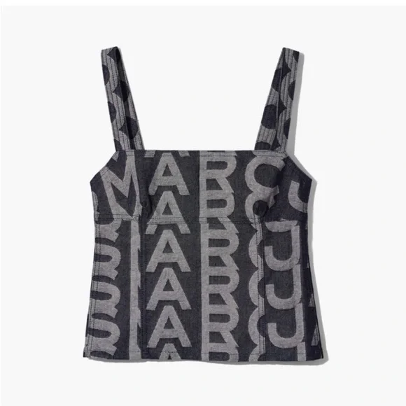 Marc Jacob’s signature black and grey denim halter top size 10 - Picture 2 of 7